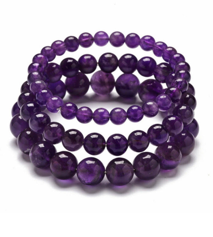 Crown-Genuine Amethyst Bracelet