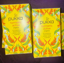 Load image into Gallery viewer, pukka - turmeric active organic tea (throat, heart, solar plexus
