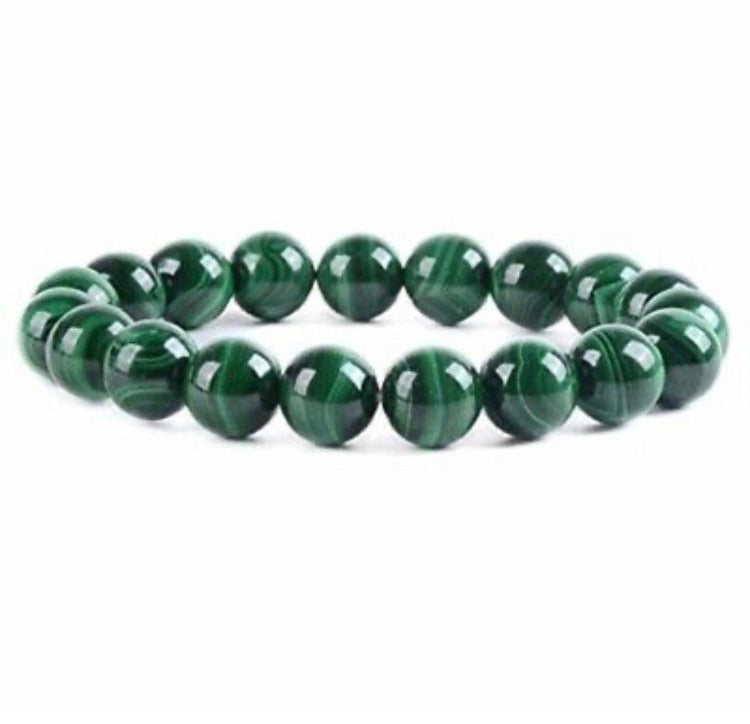 Heart- Genuine Malachite Bracelet