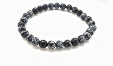 Load image into Gallery viewer, Root- Genuine Snowflake Obsidian Bracelet
