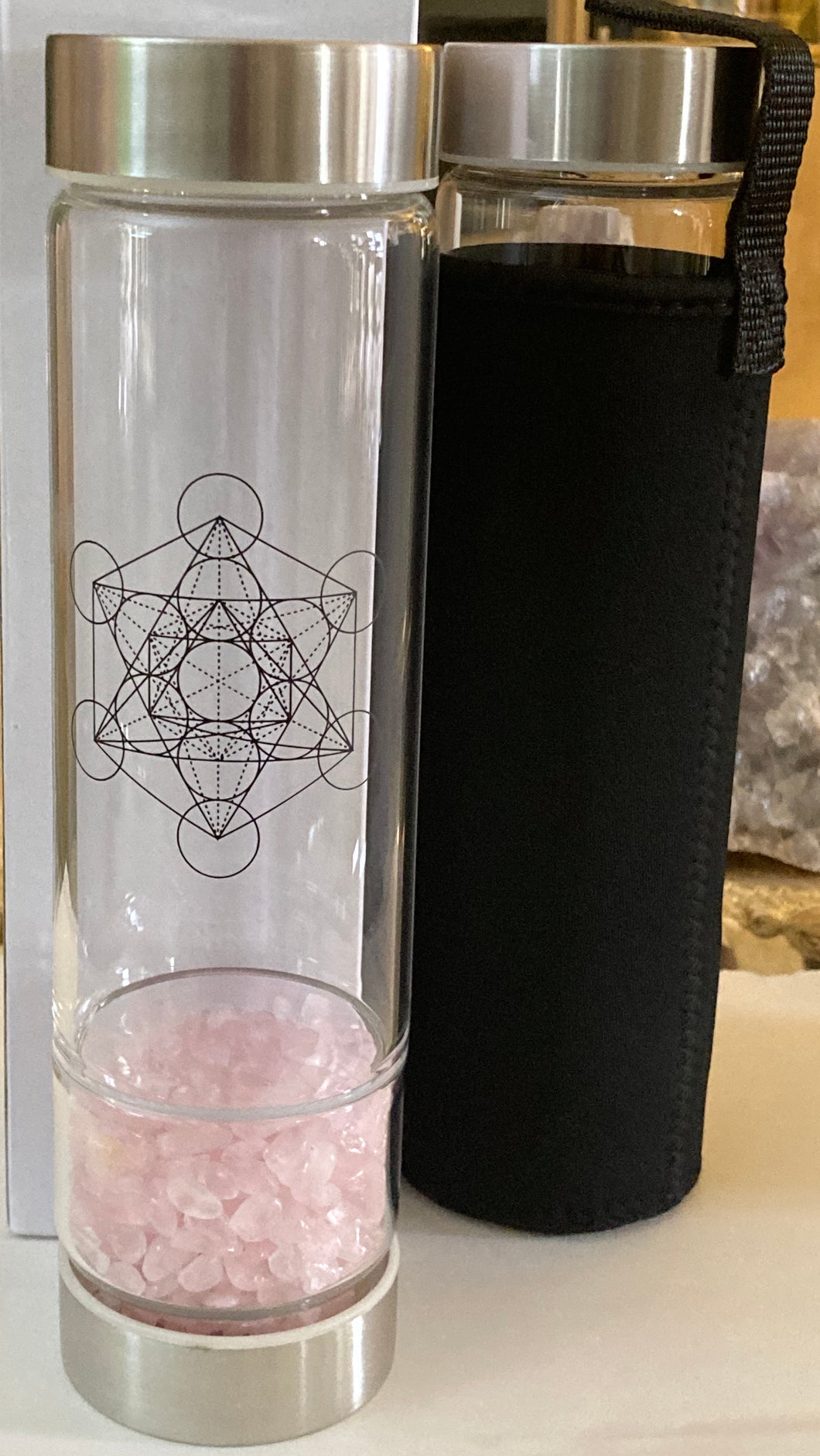 Chakra Design Gemstone Water Bottle